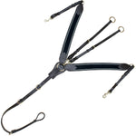 ExionPro Wide Elastic 3 Point Breastplate - Navy Blue Elastic with White Lines