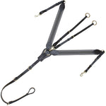 ExionPro Wide Elastic 3 Point Breastplate - Grey Elastic & White Lines