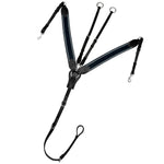 ExionPro Wide Elastic 3 Point Breastplate - Navy Blue Elastic with White Lines