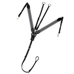 ExionPro Wide Elastic 3 Point Breastplate - Grey Elastic & White Lines