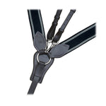 ExionPro Wide Elastic 3 Point Breastplate - Navy Blue Elastic with White Lines