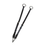 ExionPro Wide Elastic 3 Point Breastplate - Grey Elastic & White Lines