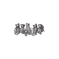 Load image into Gallery viewer, Timeless Cats Faux Marcasite Pin