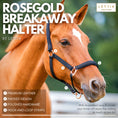 Load image into Gallery viewer, Lettia Rosegold Padded Leather Breakaway Halter