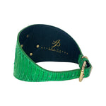 Emerald Green Snake Collar With Green Rhinestone Alligators