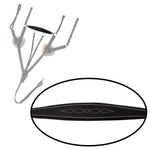 ExionPro 5 Point Breastplate with Sheepskin Padding - Navy Blue Elastic & White Lines