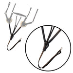 ExionPro 5 Point Breastplate with Sheepskin Padding - Navy Blue Elastic & White Lines