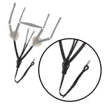 ExionPro 5 Point Breastplate with Sheepskin Padding - Navy Blue Elastic & Yellow Line