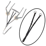 ExionPro 5 Point Breastplate with Sheepskin Padding - Green Elastic & White Lines