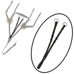 ExionPro 5 Point Breastplate with Sheepskin Padding - Green Elastic & Yellow Lines