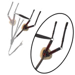 ExionPro 5 Point Breastplate with Sheepskin Padding - Burgundy Elastic & White Strips