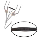 ExionPro 5 Point Breastplate with Sheepskin Padding - Burgundy Elastic & White Strips