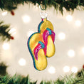 Load image into Gallery viewer, Yellow Flip-flops Ornament - Southlake Paws