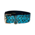 Load image into Gallery viewer, Turquoise & Black Classic Snake Collar With Gold Hardware