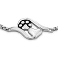 Load image into Gallery viewer, Paw Print And Heart Jewelry, Sterling Silver Close To My Heart Adjustable Bracelet