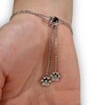 Load image into Gallery viewer, Paw Print And Heart Jewelry, Sterling Silver Close To My Heart Adjustable Bracelet