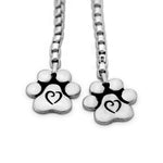 Paw Print And Heart Jewelry, Sterling Silver Close To My Heart Adjustable Bracelet