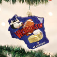 Load image into Gallery viewer, State Of Wisconsin Ornament - Southlake Paws