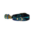 Load image into Gallery viewer, XS 7-14 Multi-Tone Turquoise, Blqck & Purple Custom Snake Collar/Custom Gold Italian Hardware. Swarovski Crystal Charm & Pearl by Allysa Payne Beverly Hills