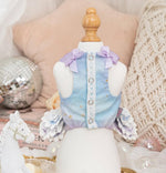 Luxury design Royal Frost Ruffle Dog Dress