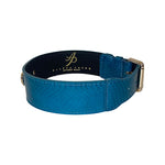 Dark Turquoise Classic Style Snake Collar With Classic Gold Hardware