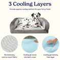 Load image into Gallery viewer, PupChill™ Cooling Bolster Dog Bed + Waterproof Blanket Bundle - Arctic Grey