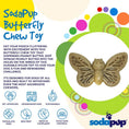 Load image into Gallery viewer, Butterfly Nylon Chew & Enrichment Toy | 2-in-1 for Aggressive Chewers | SodaPup