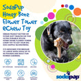 Load image into Gallery viewer, Southlake Paws Honey Bone Dental Flower Tower - XL indestructible nylon dog chew toy, designed for large dogs up to 90 lbs.