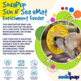 Load image into Gallery viewer, Sun n' Sea eMat - Enrichment Lick Mat For Dogs and Cats - With Suction Cups - Beach Design | USA Made