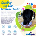 Load image into Gallery viewer, Tulip Design eMat - Enrichment Lick Mat For Dogs and Cats - With Suction Cups | USA Made