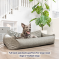 Load image into Gallery viewer, PupProtector™ Faux Leather Memory Foam Dog Car Bed - Slate Gray