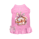 Pretty Pink Pumpkin Dog Dress