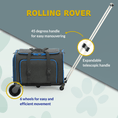 Load image into Gallery viewer, Katziela Rolling Rover Airline Compliant Expandable Wheeled Pet Carrier