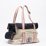 Canvas Bag And Navy Blue Dog Carrier