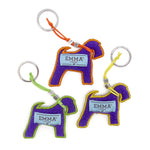 Custom dog keychain in Casentino fabric