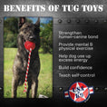 Load image into Gallery viewer, USA-K9 Stars and Stripes Ultra-Durable Durable Rubber Chew Toy, Reward Toy, Tug Toy, and Retrieving Toy - Red