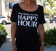 Dog Walks are my Happy Hour | Women's Scoop Neck Weekend Tee