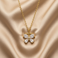 Load image into Gallery viewer, Cubic Zirconia Butterfly Pendant Necklace 16" + 3" Extender