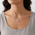 Load image into Gallery viewer, Cubic Zirconia Butterfly Pendant Necklace 16" + 3" Extender