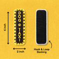 Load image into Gallery viewer, Southlake Paws Dog Taxi Patch, 6x2 inches, features yellow text on a black background with hook and loop backing.