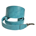 Load image into Gallery viewer, The Tiffany Collection. Gorgeous Turquoise Blue Embossed Croc Italian Leather 3” Wide Style Collar, With Silver Hardware