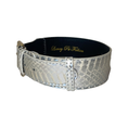 Load image into Gallery viewer, Stunning Silver Snake Classic Collar with Gold Classic Hardware by Allysa Payne Beverly Hills