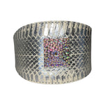 Glamorous Stunning Silver Snake With our Custom Swarovski Crystal Rivet