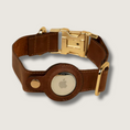 Load image into Gallery viewer, Stylish Leather AirTag Dog Collar - Dark Brown - Davie