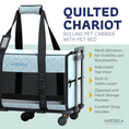 Load image into Gallery viewer, Quilted Chariot Pet Carrier With Removable Wheels and Telescopic Handle