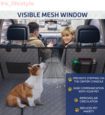 Large Seat Guard Waterproof Back Seat Extended Cover With Mesh Window Storage Pockets