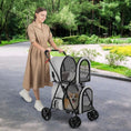 Load image into Gallery viewer, 4-in-1 Double Pet Stroller with Detachable Carrier and Travel Carriage