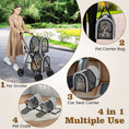 Load image into Gallery viewer, 4-in-1 Double Pet Stroller with Detachable Carrier and Travel Carriage