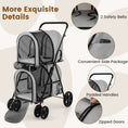 Load image into Gallery viewer, 4-in-1 Double Pet Stroller with Detachable Carrier and Travel Carriage