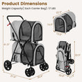 Load image into Gallery viewer, 4-in-1 Double Pet Stroller with Detachable Carrier and Travel Carriage